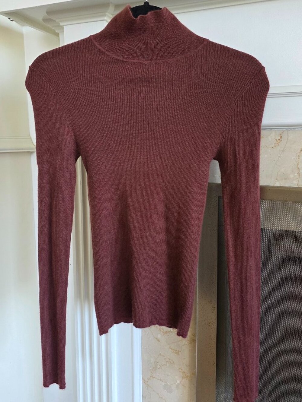 Naked Cashmere Rumer Fitted Turtleneck Size Small Currant Color
